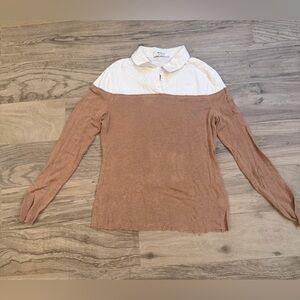 Bailey 44 Tan Knit Top Size Medium